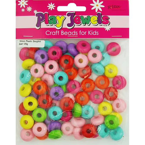 16mm Plastic Doughnut Shape Beads